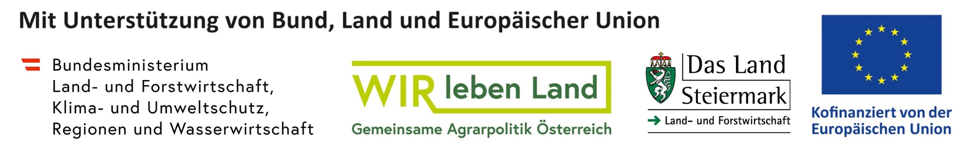 Mit Unterstützung von Bund, Land und Europäischer Union – Förderlogos